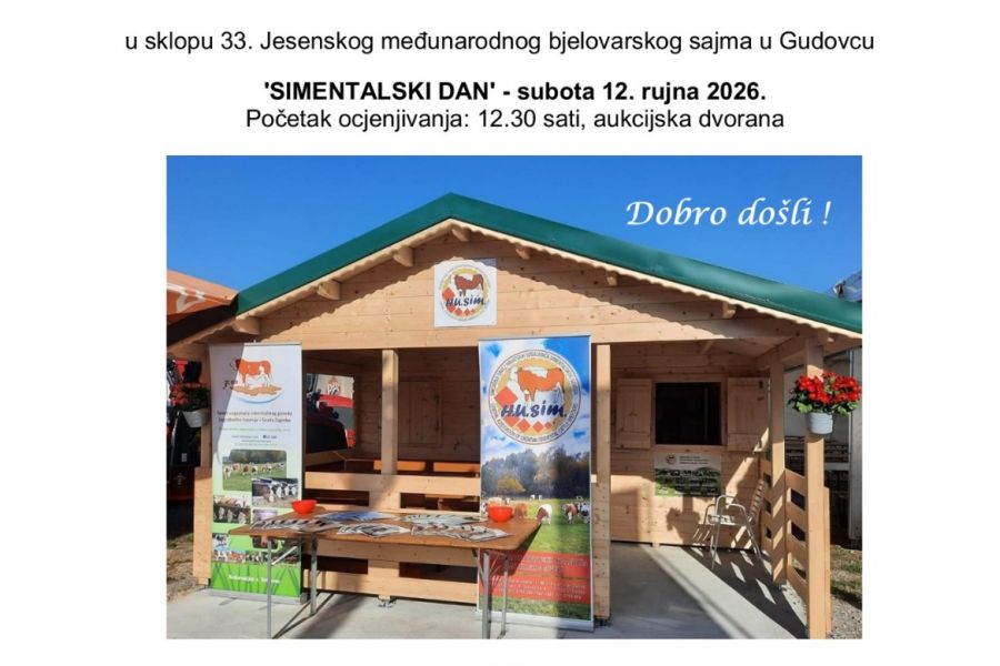 Katalog izložbe goveda simentalske pasmine u sklopu 33. Jesenskog međunarodnog bjelovarskog sajma u Gudovcu Katalog izložbe goveda simentalske pasmine u sklopu 33. Jesenskog međunarodnog bjelovarskog sajma u Gudovcu
